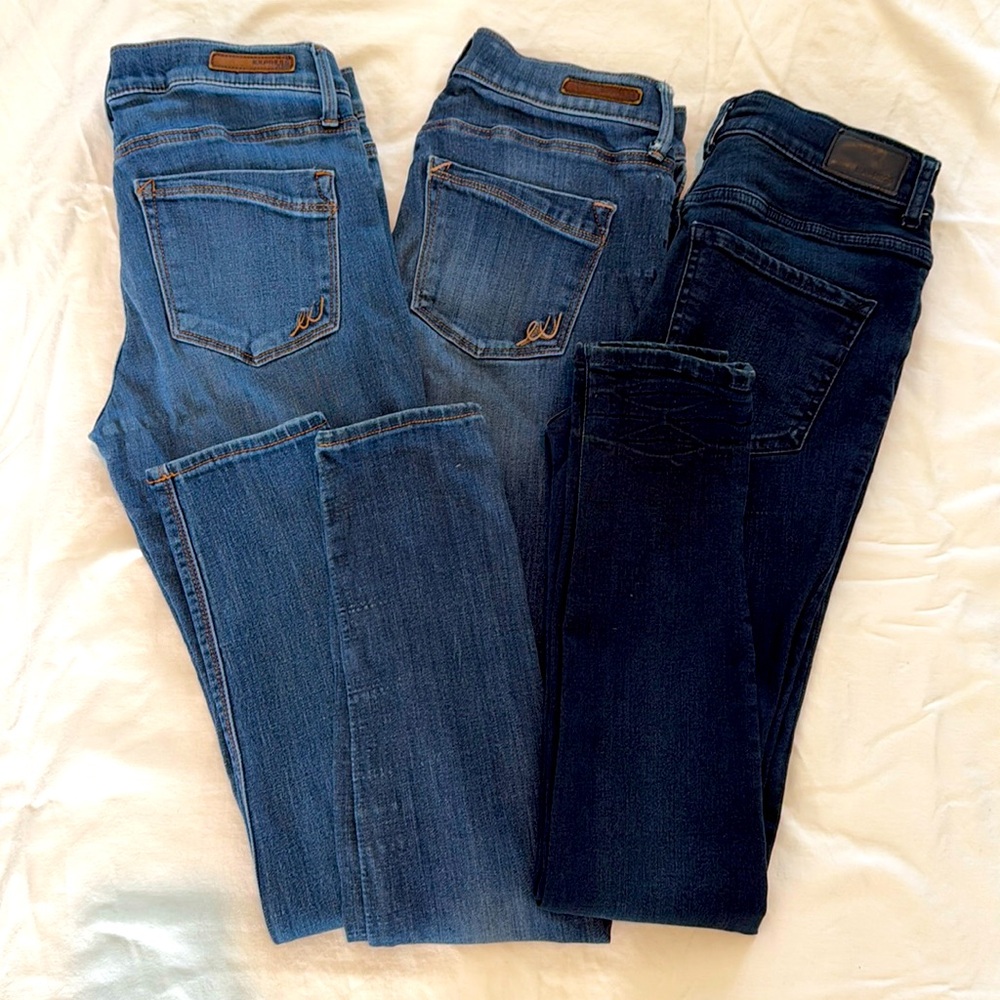3 Pairs of Express Skinny Jeans size 2 Regular